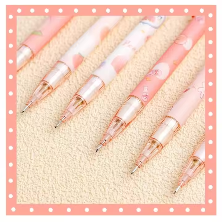 Creative Peach-Themed Erasable Automatic Pencil - Perfect for Students