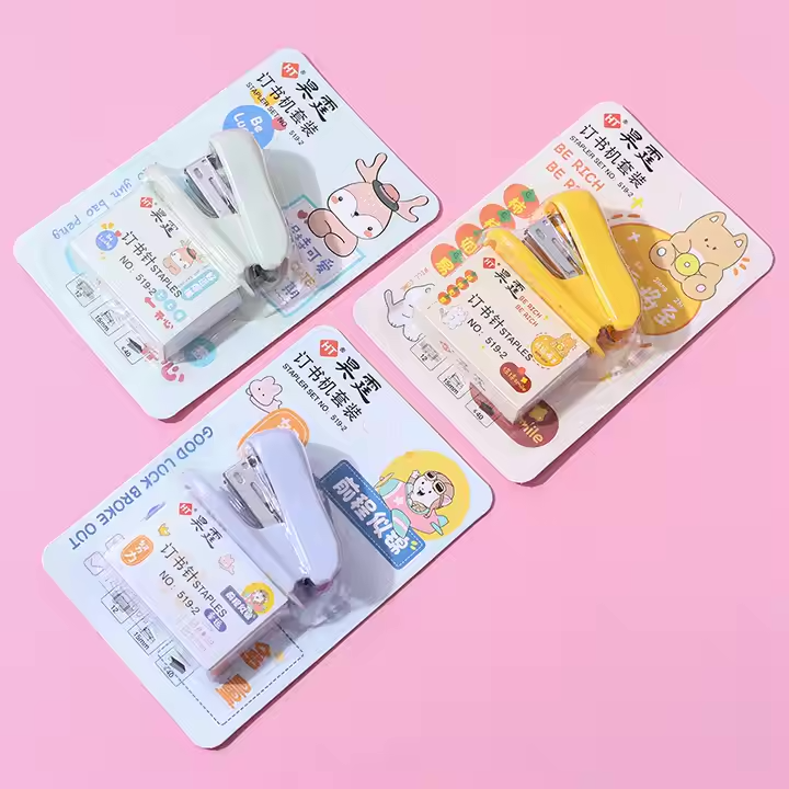 Mini Portable Stapler Set - Cute and Compact for Students and Office Use