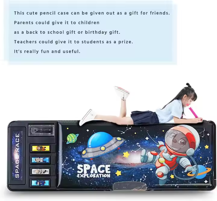 Large-Capacity Multifunctional Stationery Box - Creative Storage for Learning Supplies
