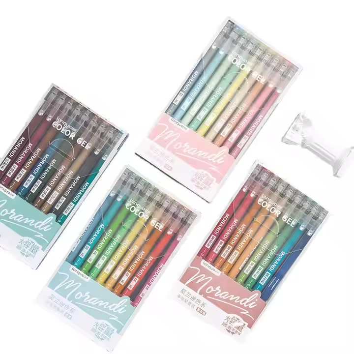 New Multicolor Morandi Gel Pen Set - Large Capacity Marking Pens for Students