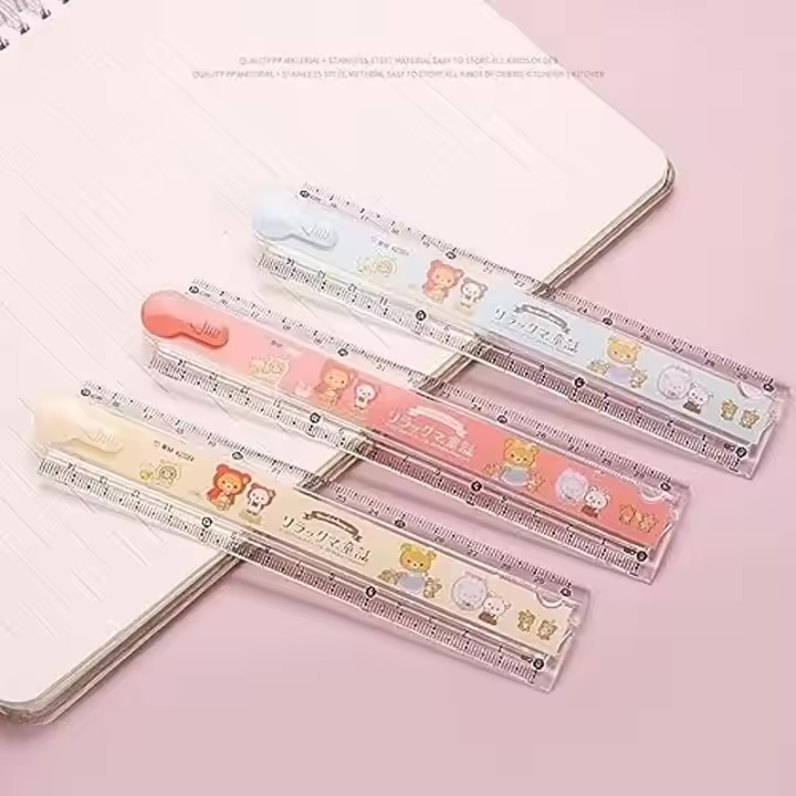 Cute Cartoon Animal Plastic Ruler - Jungle Theme Learning Supplies for Students