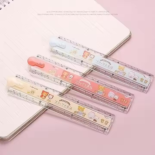 Cute Cartoon Animal Plastic Ruler - Jungle Theme Learning Supplies for Students