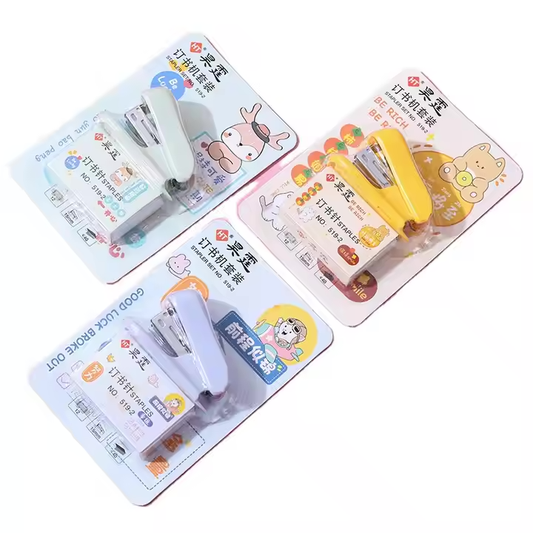 Mini Portable Stapler Set - Cute and Compact for Students and Office Use