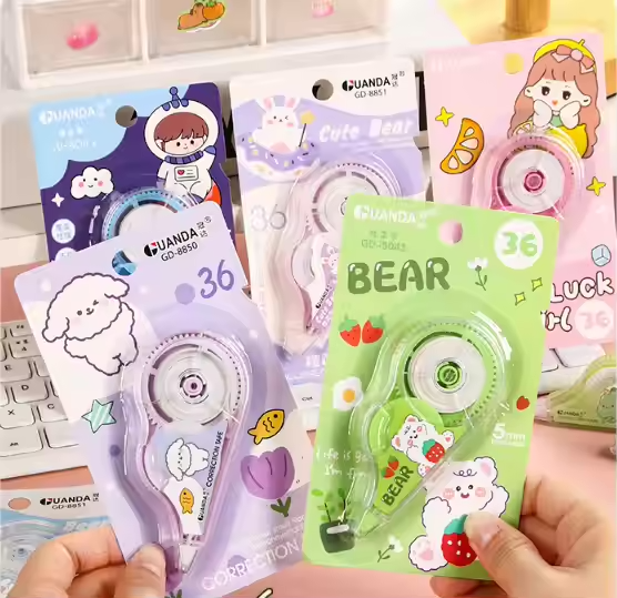 Cartoon Large-Capacity Correction Tape - Cute Stationery for Students