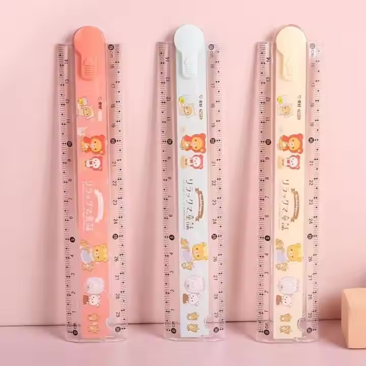 Cute Cartoon Animal Plastic Ruler - Jungle Theme Learning Supplies for Students