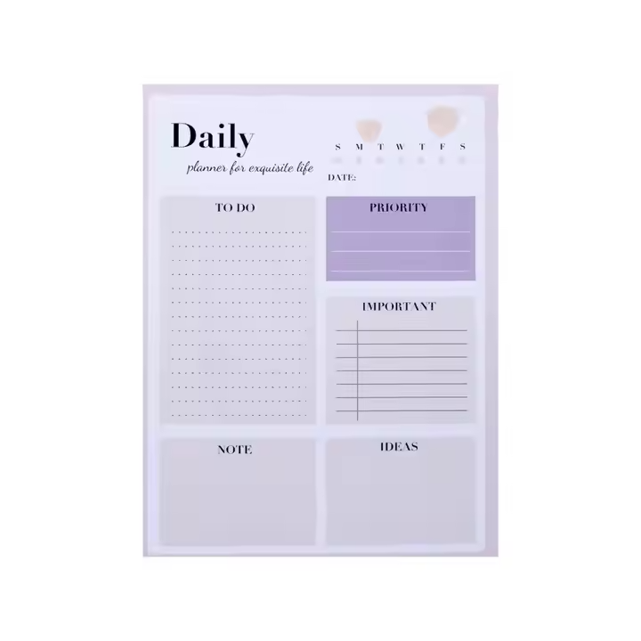 Morandi Series Day/Week Planner - Scratch Pad & Desktop Schedule Notebook for Office Use