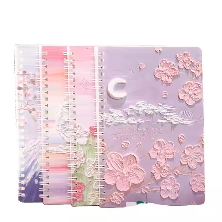 A5 Spiral Coil Lined Notebook - High-Quality Korean Stationery for Students