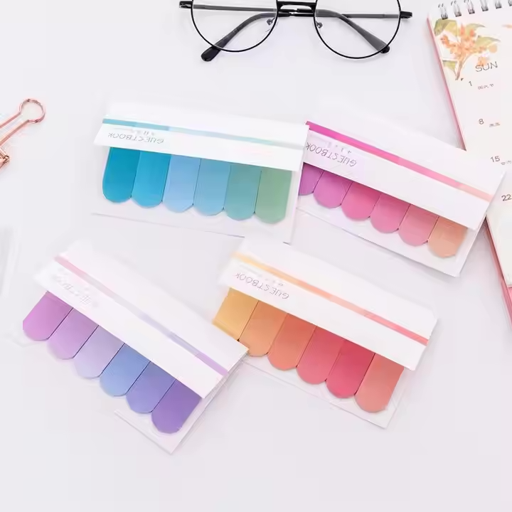 Creative Gradient Sticky Notes - Colorful Memo Pads for Students