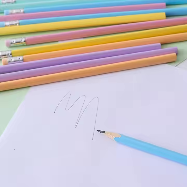 Macaron Color HB Triangle Pencil 10 Pcs - Smooth Rod for Orthotic Writing and Beginners