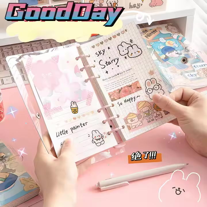 A6 Pink Spiral Binder Notebook - Adorable School Supplies for Students