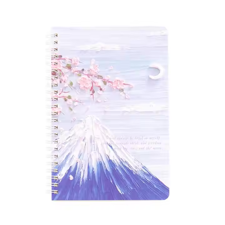 A5 Spiral Coil Lined Notebook - High-Quality Korean Stationery for Students