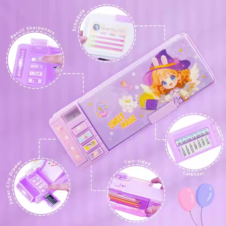 Large-Capacity Multifunctional Stationery Box - Creative Storage for Learning Supplies