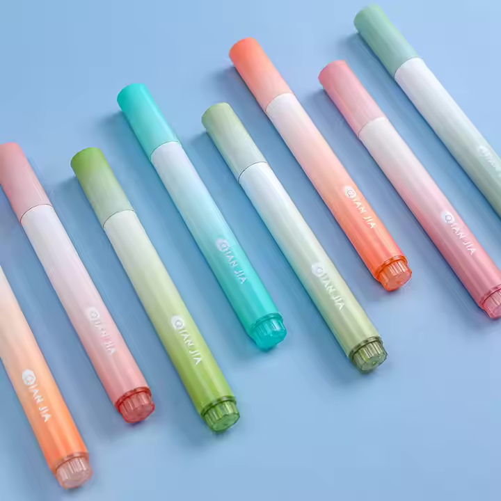 New Gradual Eye Protection Highlighter Set - Light Color Key Marker with Oblique Head