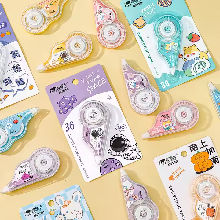 Cartoon Large-Capacity Correction Tape - Cute Stationery for Students