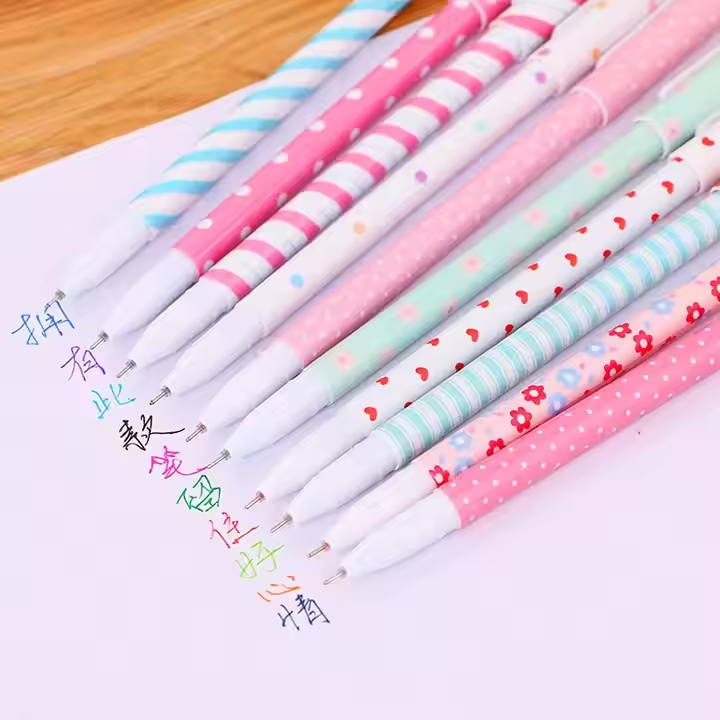 10-Piece Multicolor Cartoon Gel Pen Set - Stationery for Students