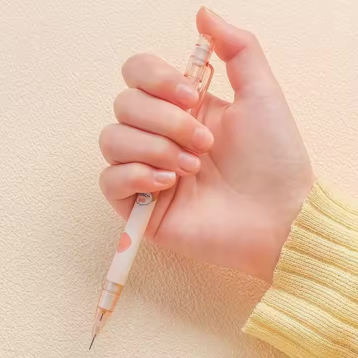 Creative Peach-Themed Erasable Automatic Pencil - Perfect for Students