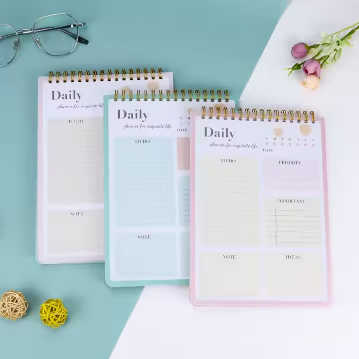 Morandi Series Day/Week Planner - Scratch Pad & Desktop Schedule Notebook for Office Use