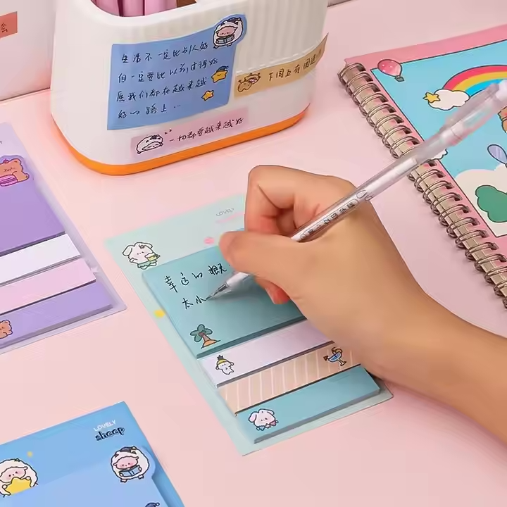 Cartoon Sticky Notes - Office & Student Classified Memo Index Stickers
