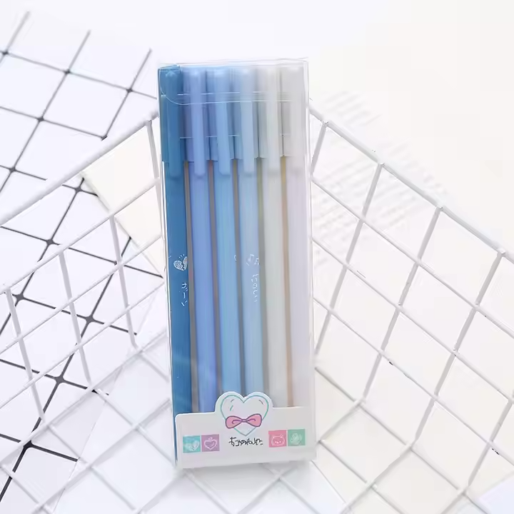 6-Piece Morandi Color Gel Pen Set - Stylish Stationery for Students