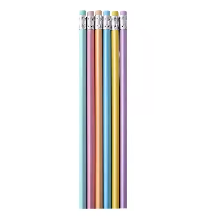 Macaron Color HB Triangle Pencil 10 Pcs - Smooth Rod for Orthotic Writing and Beginners
