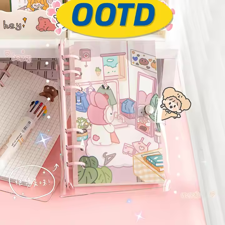 A6 Pink Spiral Binder Notebook - Adorable School Supplies for Students