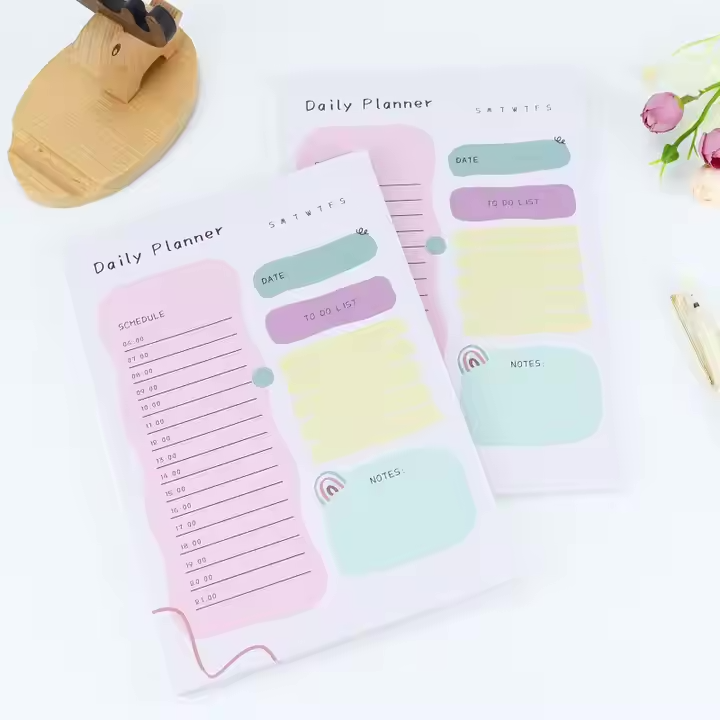 Morandi Series Day/Week Planner - Scratch Pad & Desktop Schedule Notebook for Office Use