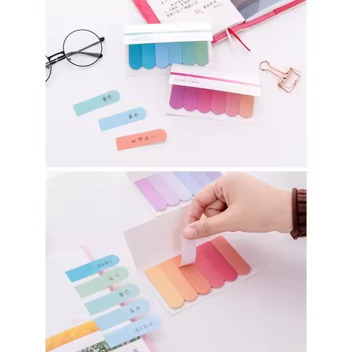 Creative Gradient Sticky Notes - Colorful Memo Pads for Students