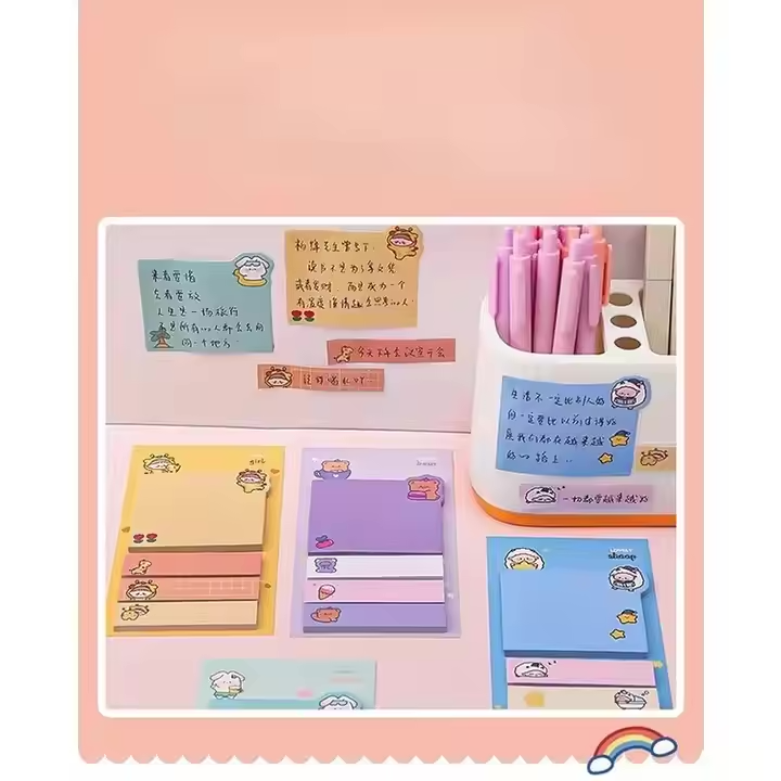 Cartoon Sticky Notes - Office & Student Classified Memo Index Stickers