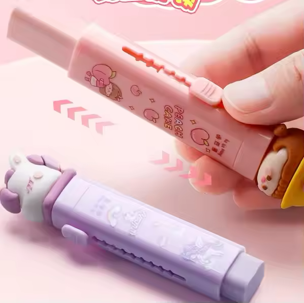 Creative Push-Pull Eraser - Safe, Non-Toxic, and Cute Design for Students
