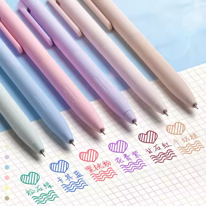 Morandi Color Gel Pen Set - Quick-Drying High-Value Markers for Students & Note-Taking