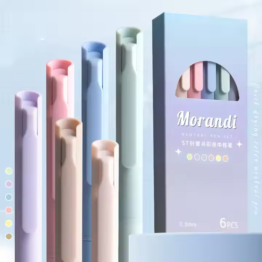 Morandi Color Gel Pen Set - Quick-Drying High-Value Markers for Students & Note-Taking