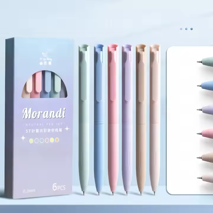 Morandi Color Gel Pen Set - Quick-Drying High-Value Markers for Students & Note-Taking