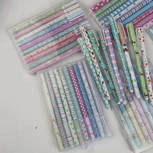 10-Piece Multicolor Cartoon Gel Pen Set - Stationery for Students